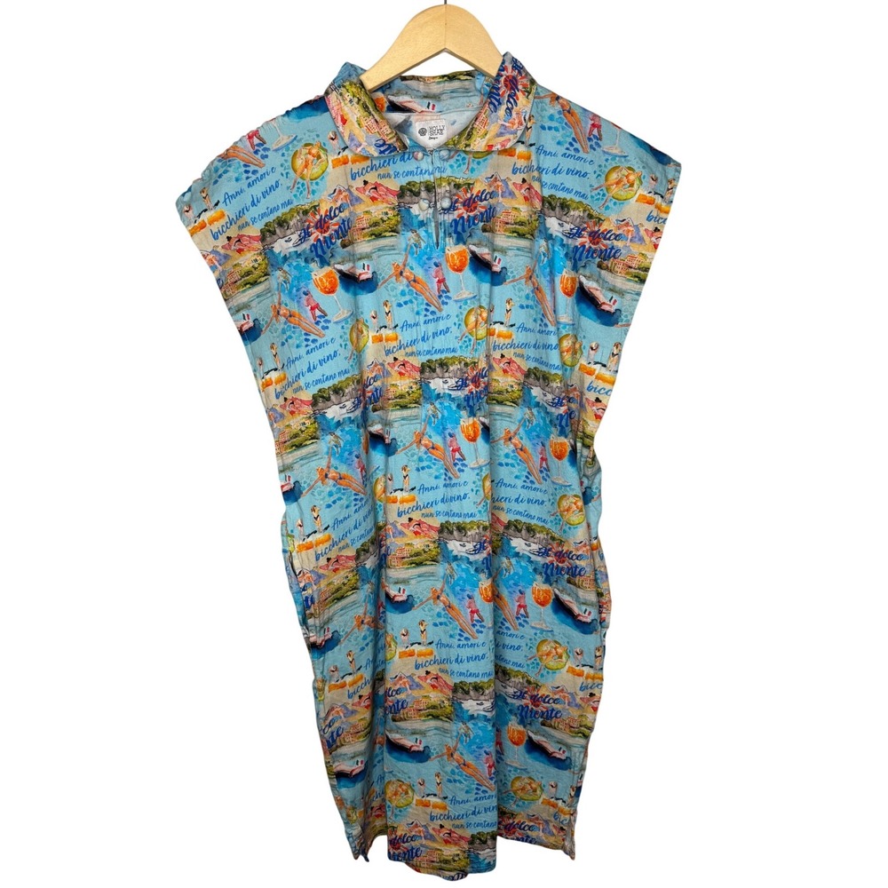 Holly Shae Design Il Dolce Far Niente Italian Coastal Kaftan Dress One Size